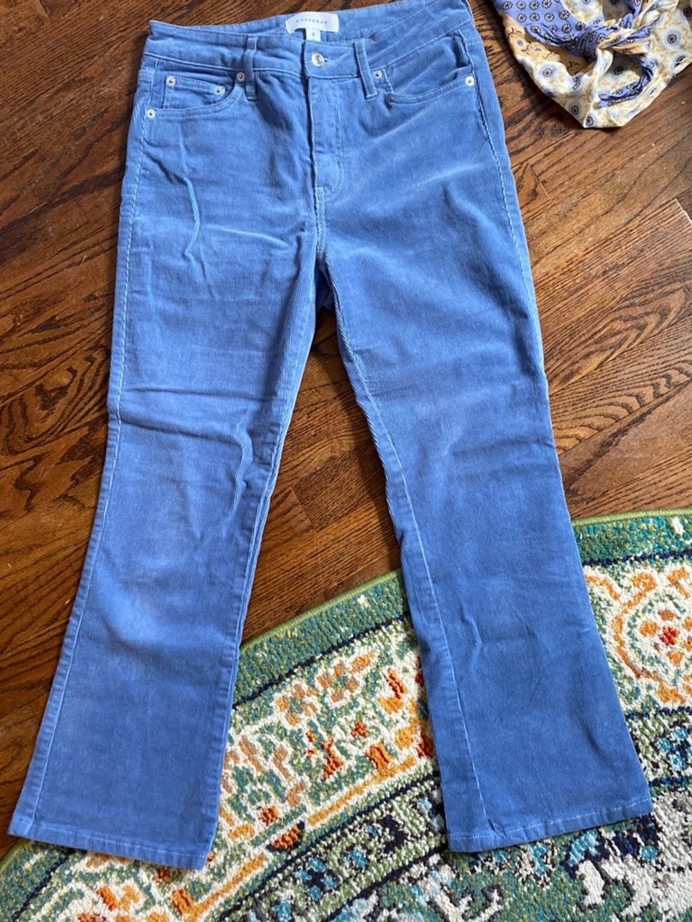 Blue Corduroy capri jeans